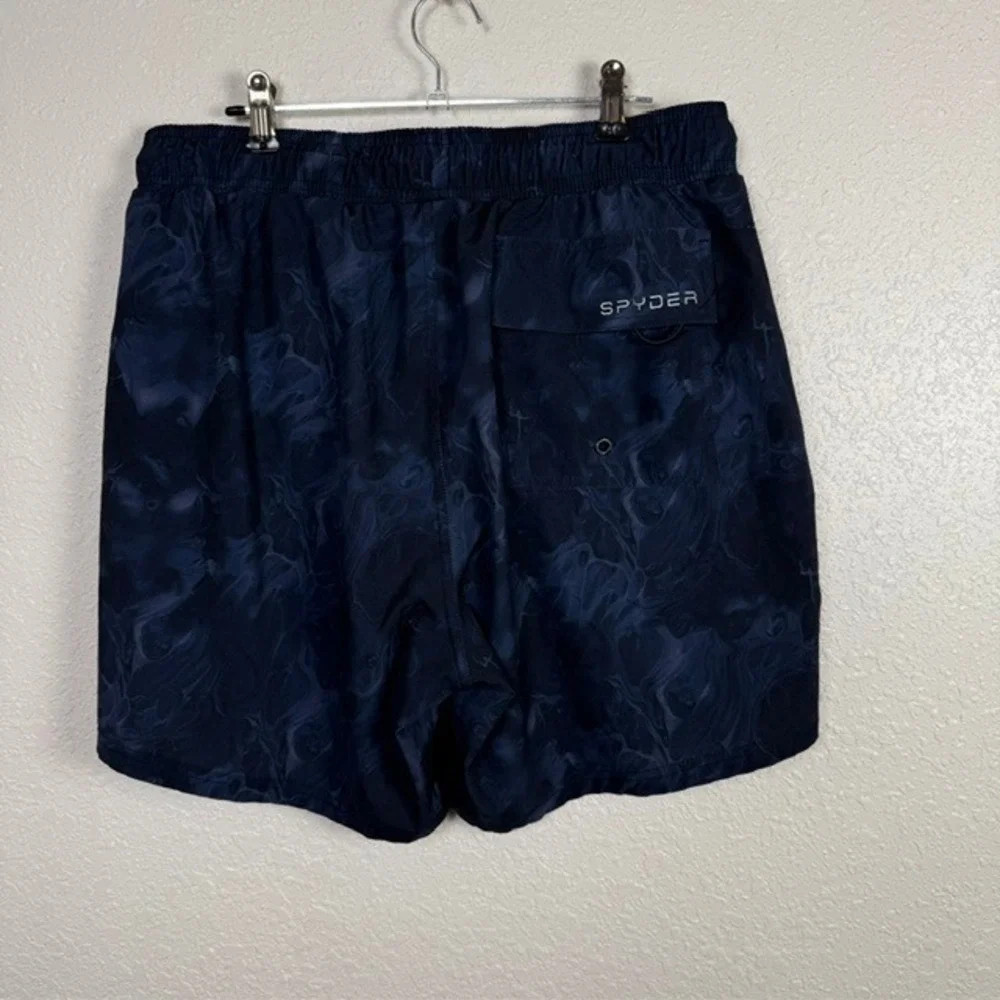 Spyder Hydro Series Volley Swim Trunks S620C20 Marble‎ Print Navy Blue Large